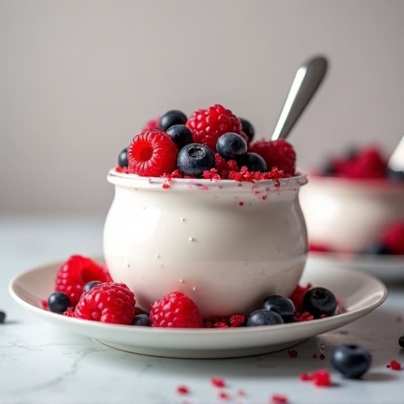 Silky Greek Yogurt Protein Mousse with Berries