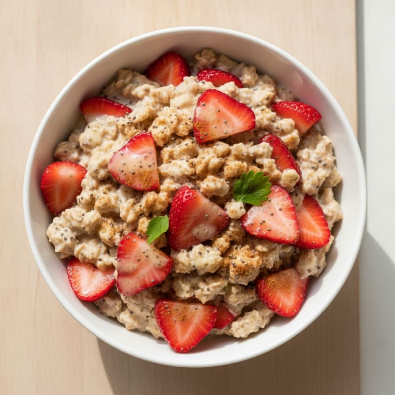 Strawberry Shortcake Overnight Oats