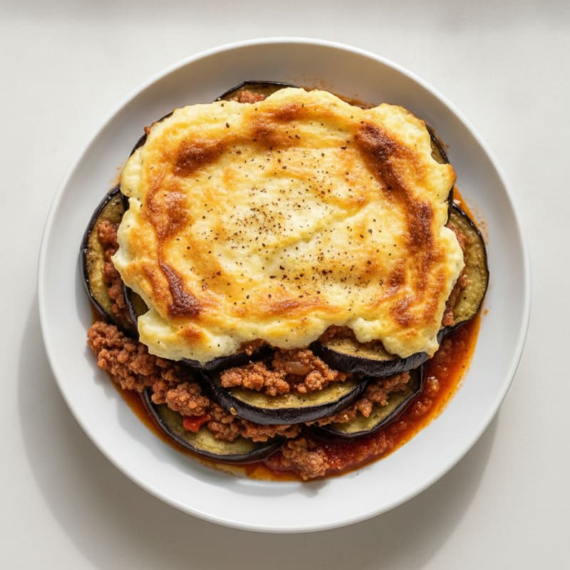 Classic Lamb Moussaka with Eggplant