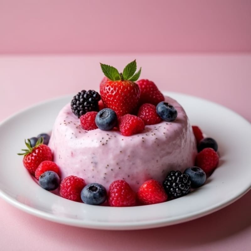 Silky Greek Yogurt Protein Pudding with Berries