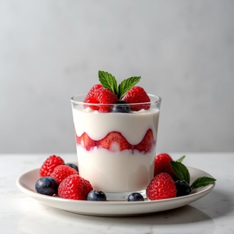 Creamy Greek Yogurt Protein Parfait with Berries and Almonds