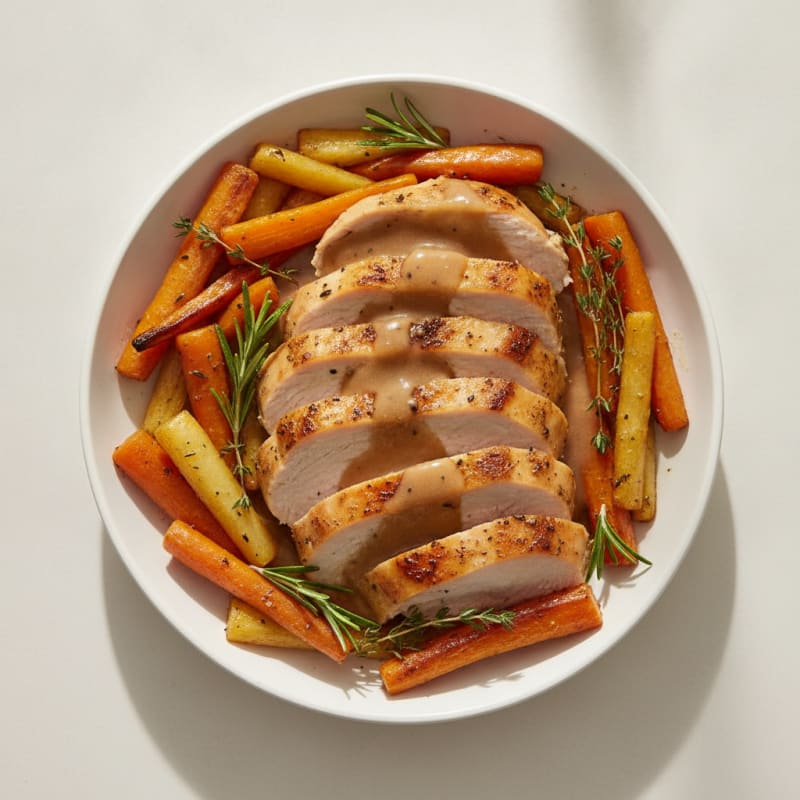 Herb-Roasted Turkey Breast with Pan Gravy