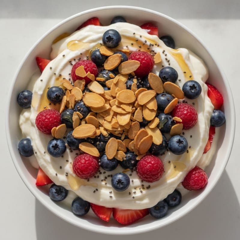 Creamy Greek Yogurt and Mixed Berry Protein Parfait