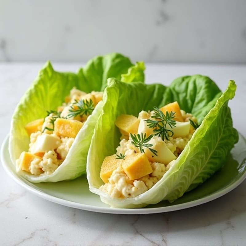 Creamy Egg Salad Lettuce Wraps