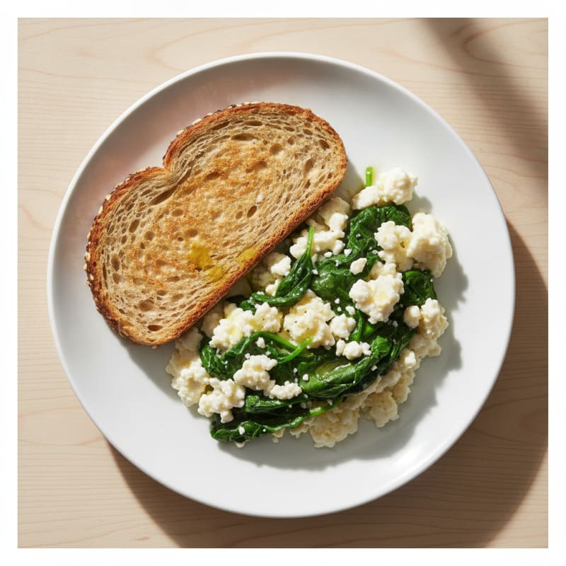 Egg White Scramble with Spinach and Feta