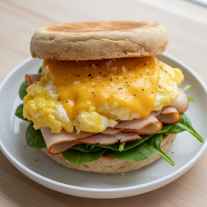 Loaded Egg and Cheese Breakfast Sandwich