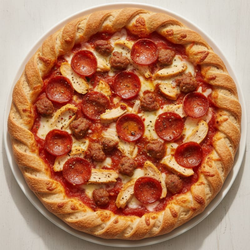Meat Lovers Stuffed Crust Pizza