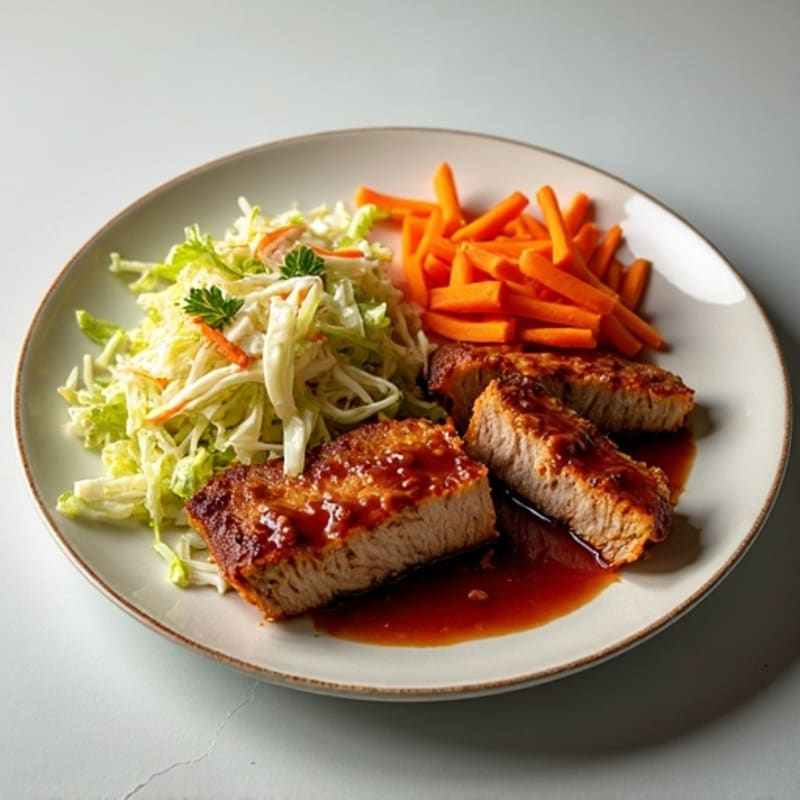 Slow Cooker Tangy BBQ Pulled Pork with Crunchy Slaw