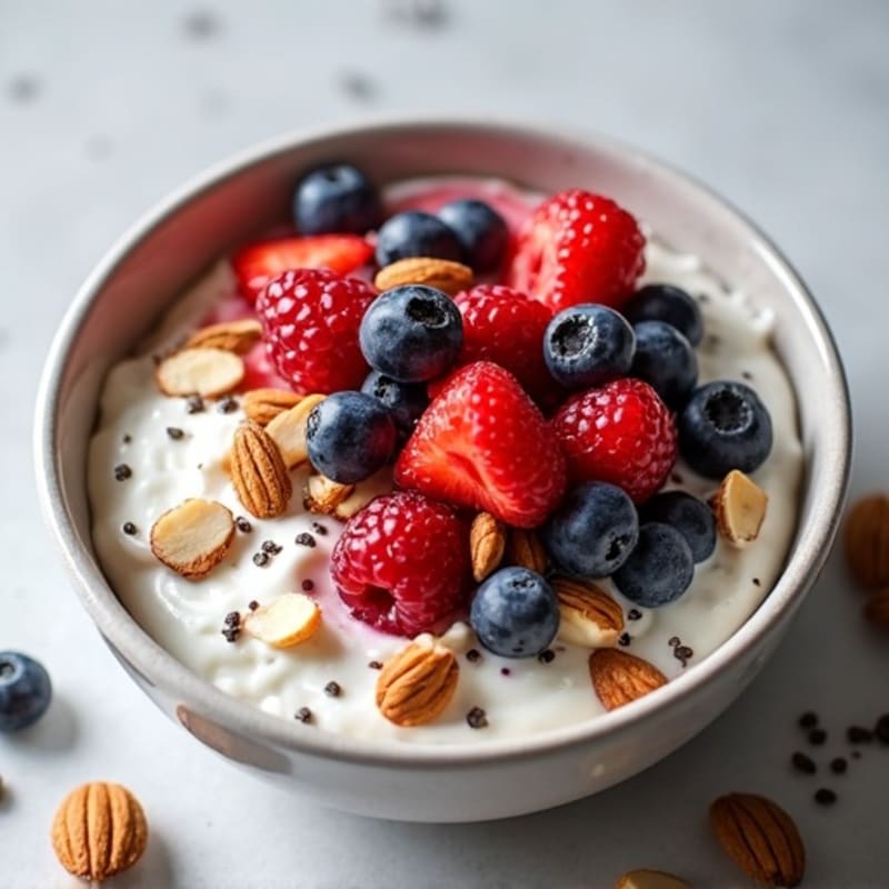 Protein-Packed Berry Crunch Greek Yogurt Bowl