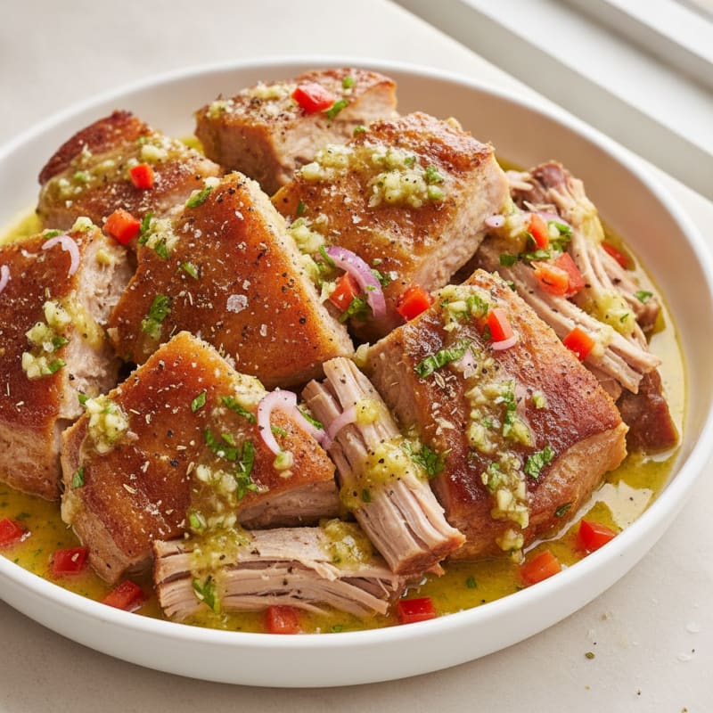 Slow-Cooked Pernil with Garlic Mojo