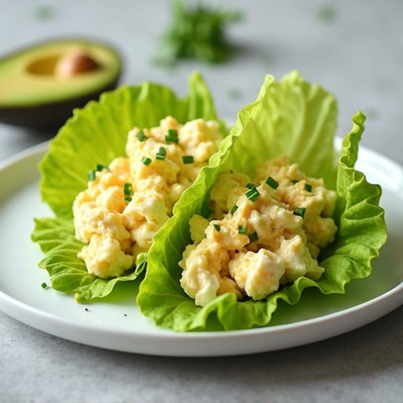 Creamy High-Protein Egg Salad Lettuce Wraps