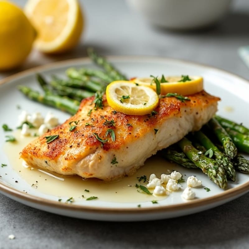 Crispy Lemon-Herb Chicken with Roasted Asparagus