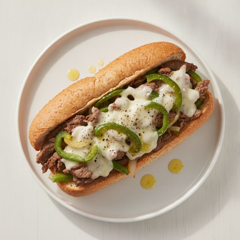 Classic Philly Cheesesteak Sandwich