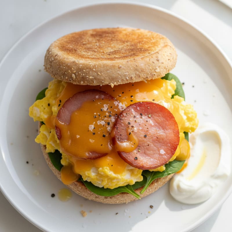 Classic Breakfast Sandwich with Egg and Cheese