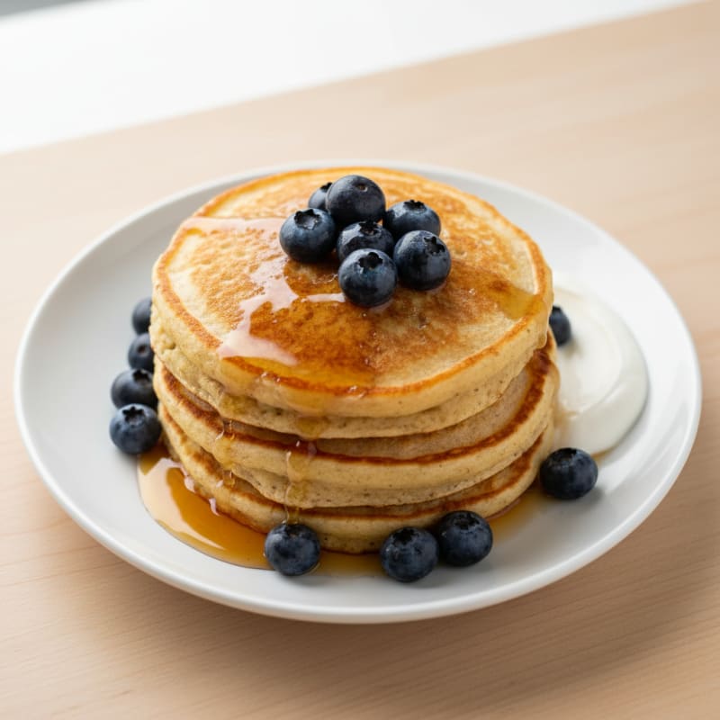 High-Protein Buttermilk Oat Pancakes