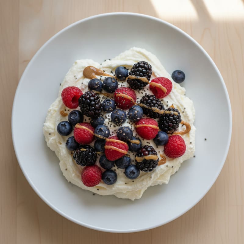Greek Yogurt Protein Mousse with Berries