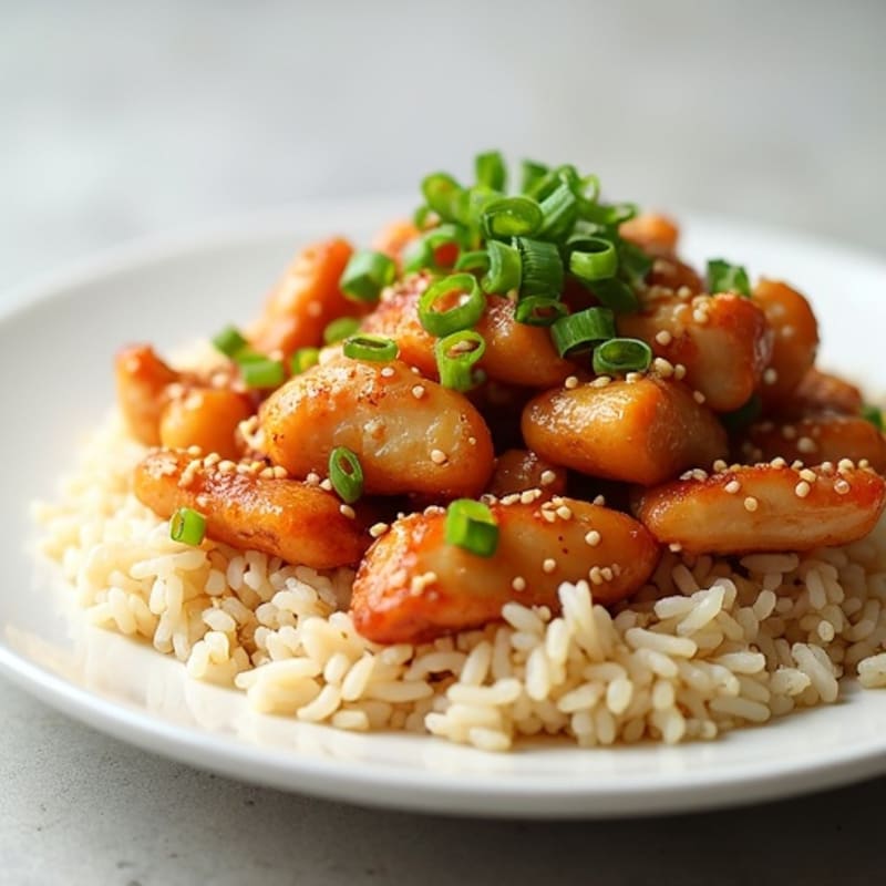 Ginger-Sesame Chicken with Fluffy Jasmine Rice