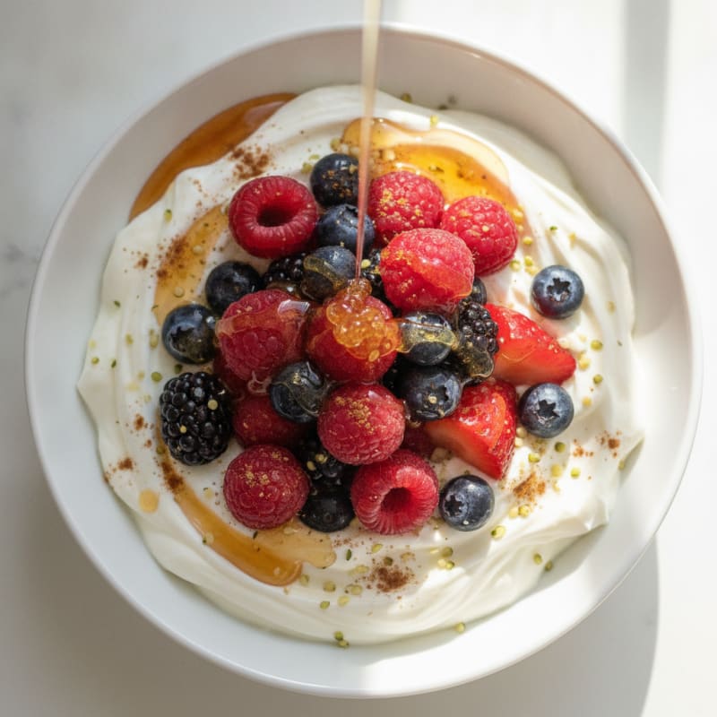 Greek Yogurt with Berries and Honey