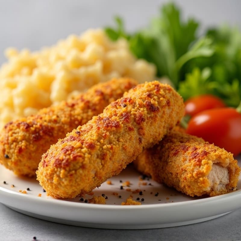 Crispy Cornmeal-Crusted Chicken Sausage