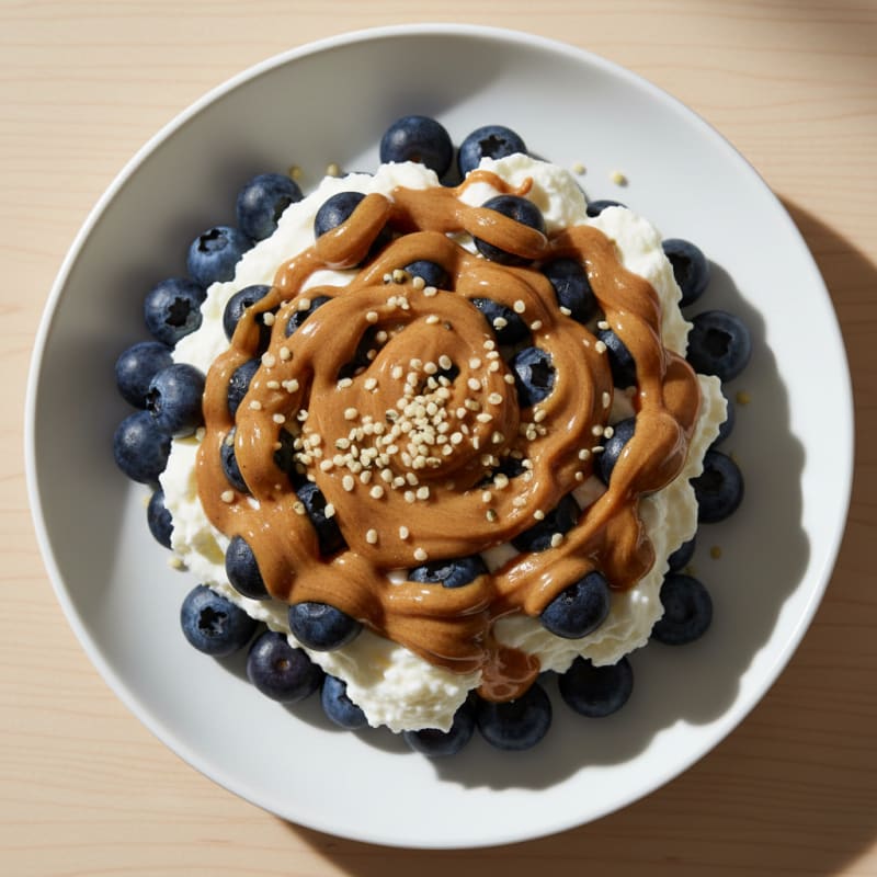 Greek Yogurt Protein Parfait with Berries and Almond Butter