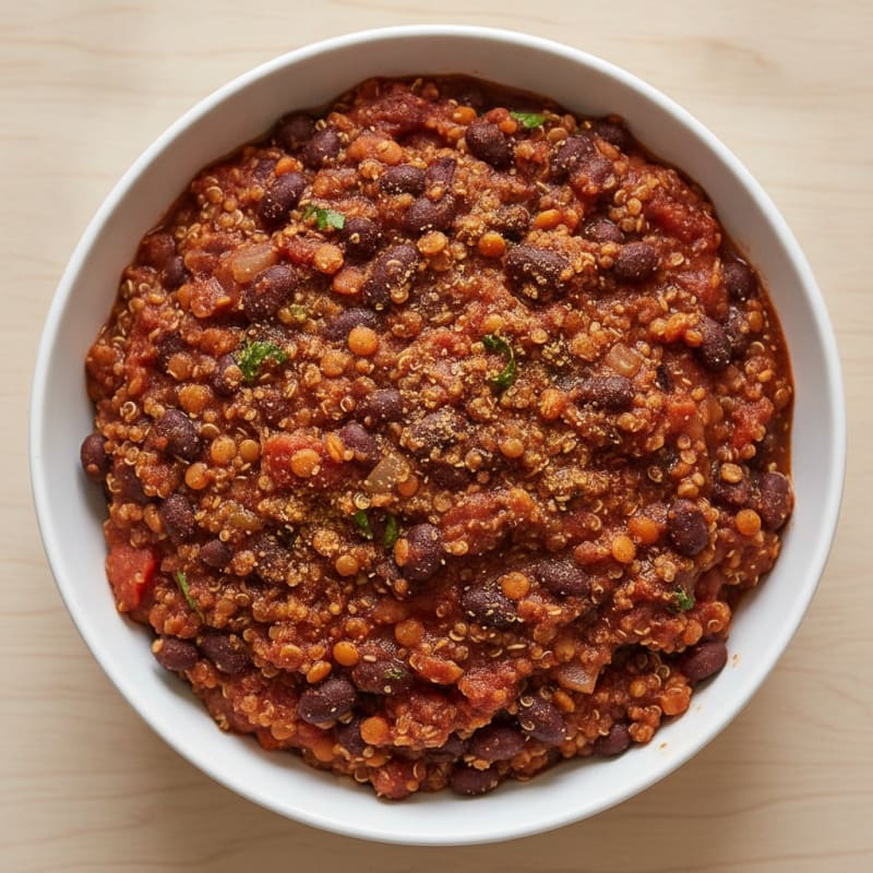Hearty Quinoa and Black Bean Chili