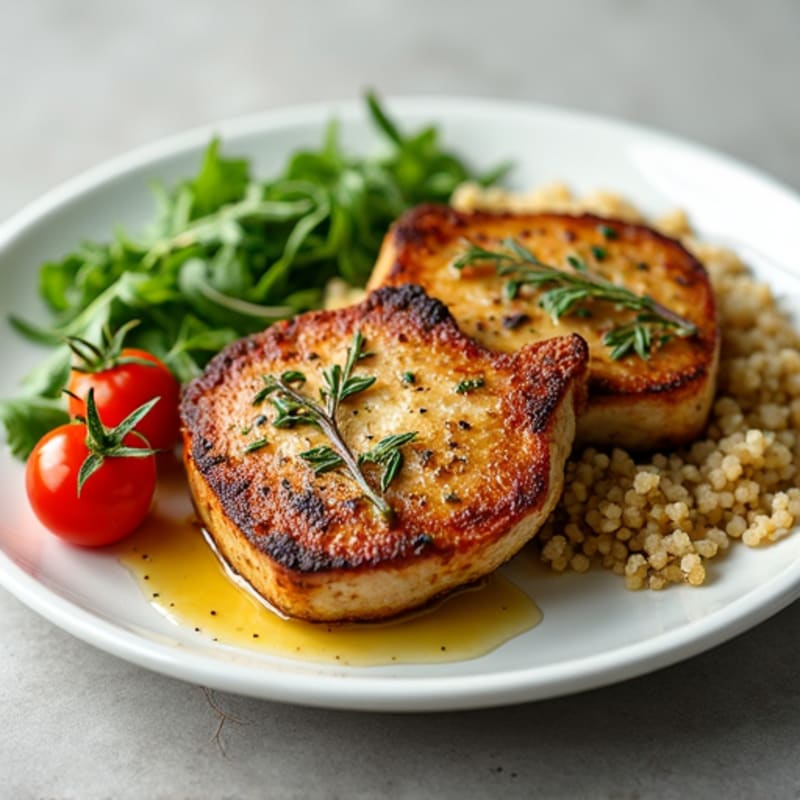 Herb-Crusted Pan Seared Veal Chops