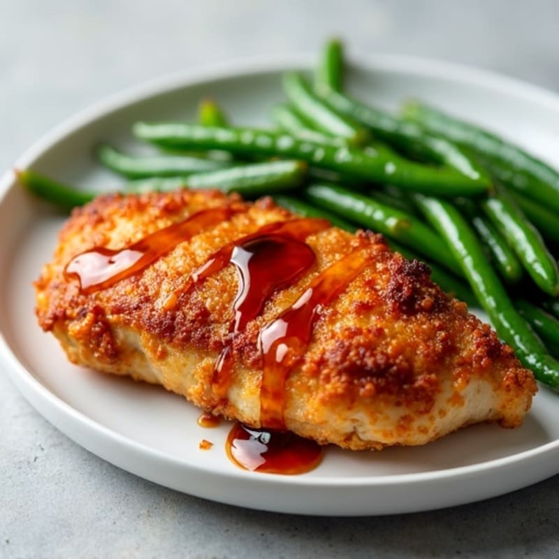 Crispy Teriyaki Chicken with Roasted Green Beans