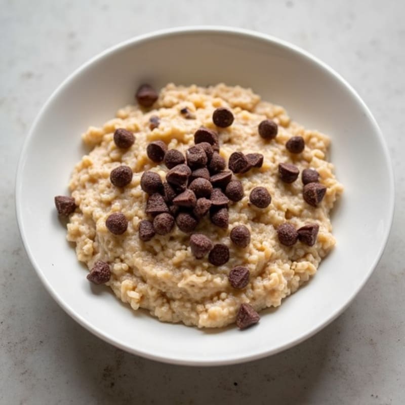 Creamy Chocolate Chip Cookie Dough Protein Oatmeal