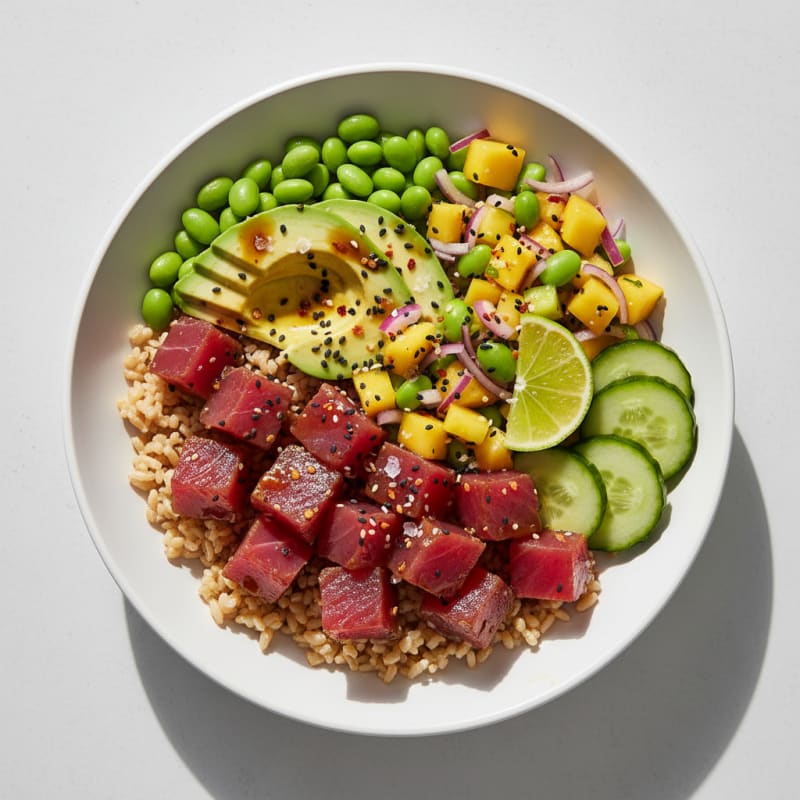 Ahi Tuna Poke with Tropical Salsa