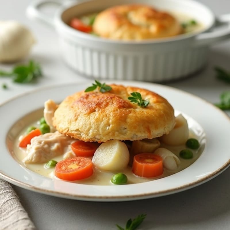 Lightened-Up Creamy Chicken and Root Vegetable Pot Pie