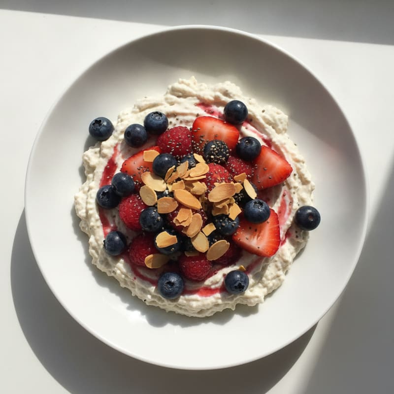 Greek Yogurt Protein Pudding with Berries