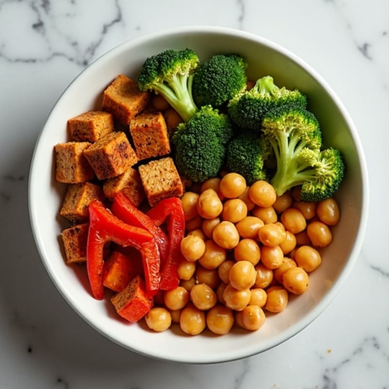 Crispy Roasted Chickpea and Vegetable Bowl