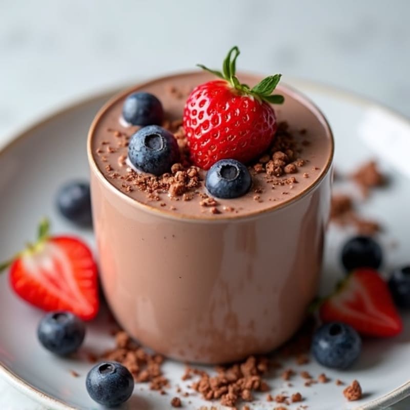 Silky Chocolate Protein Pudding with Greek Yogurt