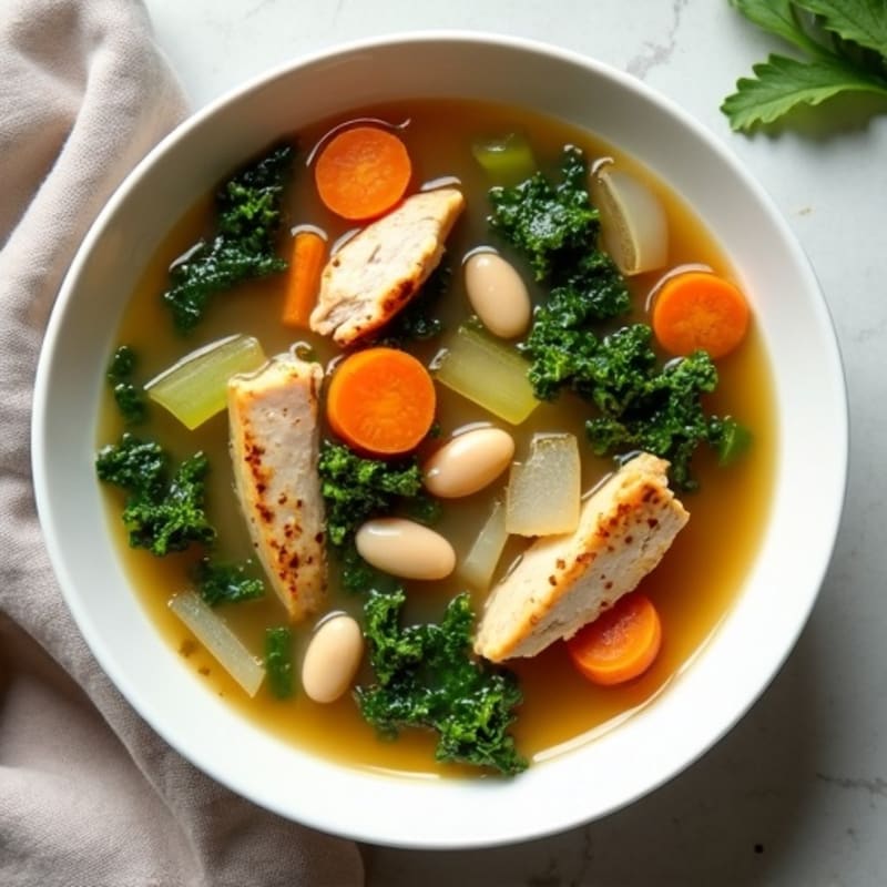 Hearty White Bean Chicken Kale Soup