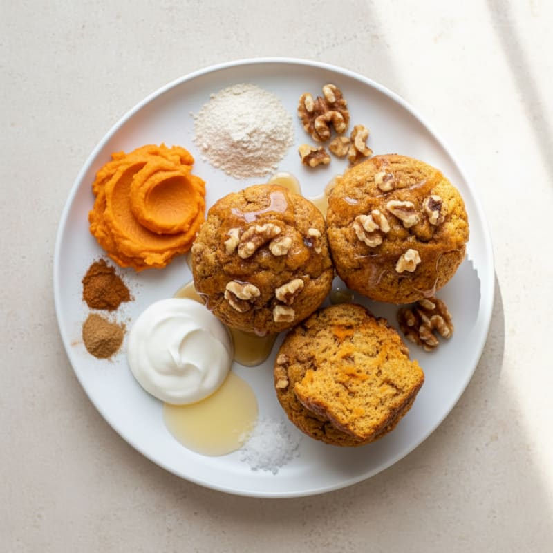 Golden Sweet Potato Spice Muffins
