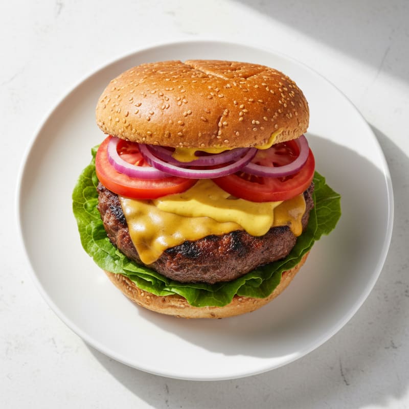 Classic Beef Burger with Cheddar