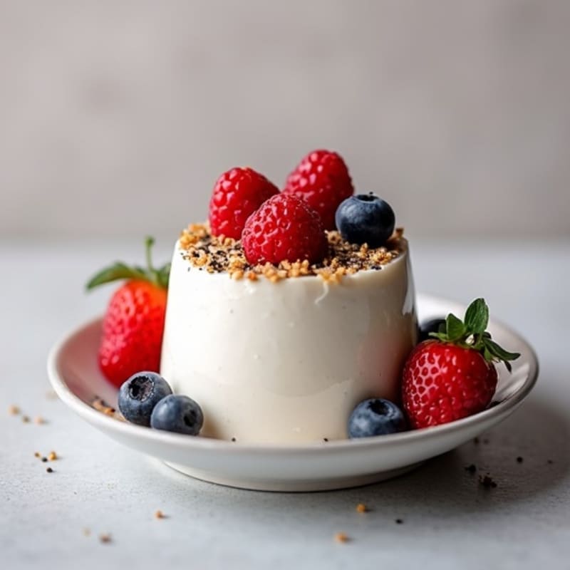 Greek Yogurt Protein Mousse with Mixed Berries
