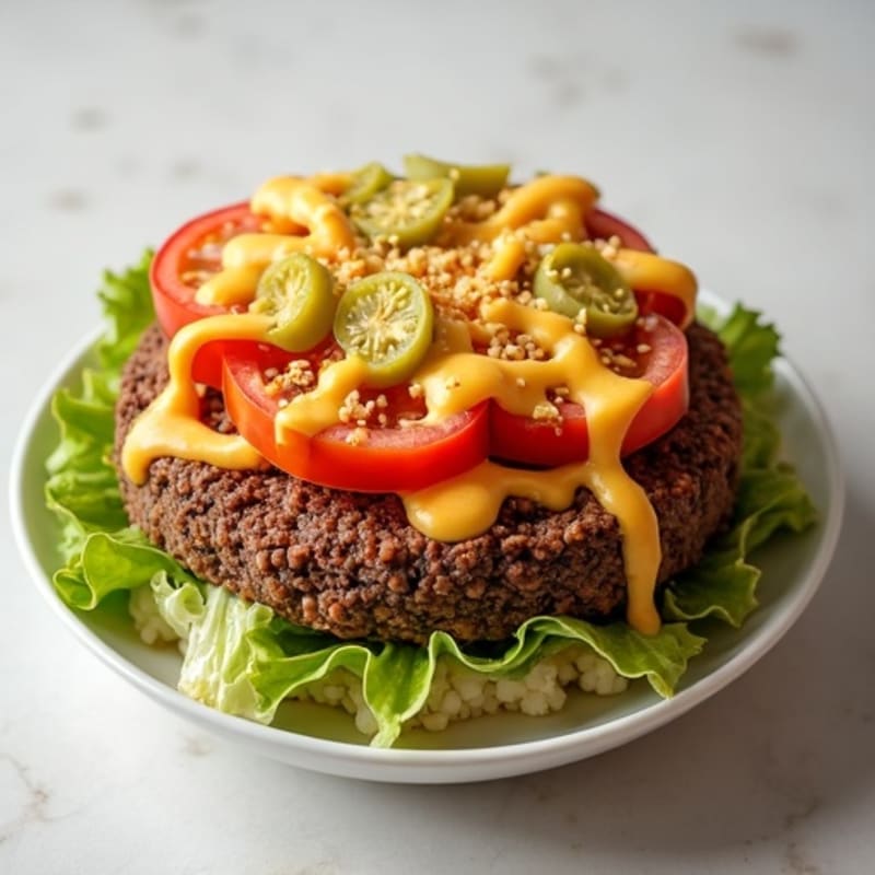 Protein-Packed Ground Beef Big Mac Salad Bowl