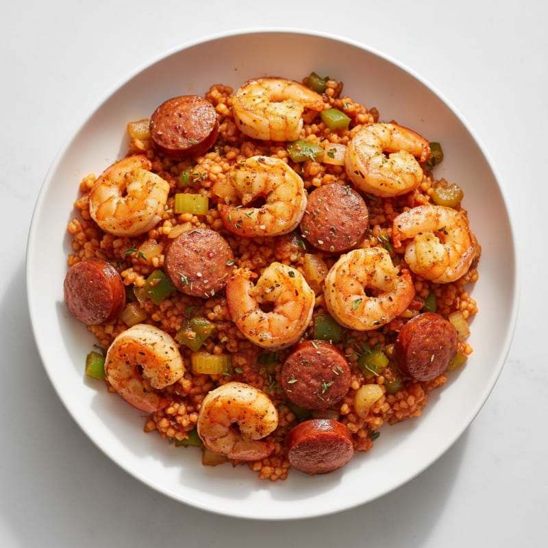 Smoky Creole Shrimp and Sausage Jambalaya