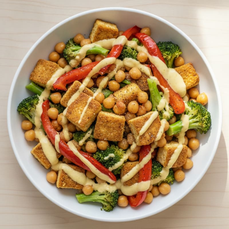Roasted Vegetable and Chickpea Bowl