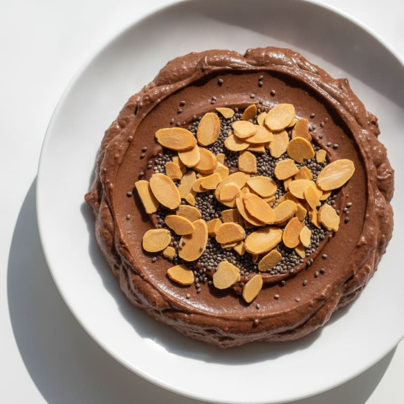 Silky Chocolate Protein Pudding with Chia Seeds