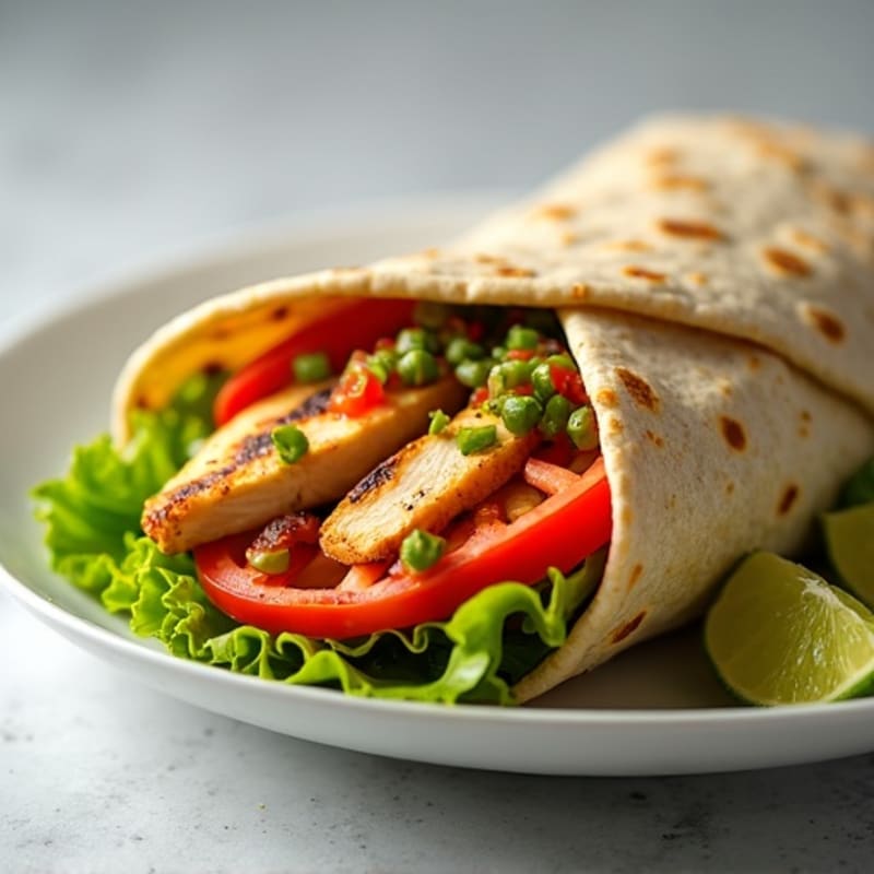 Zesty Grilled Chicken and Fresh Veggie Wrap