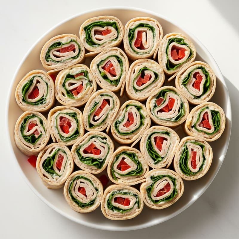 Creamy Turkey and Provolone Pinwheels