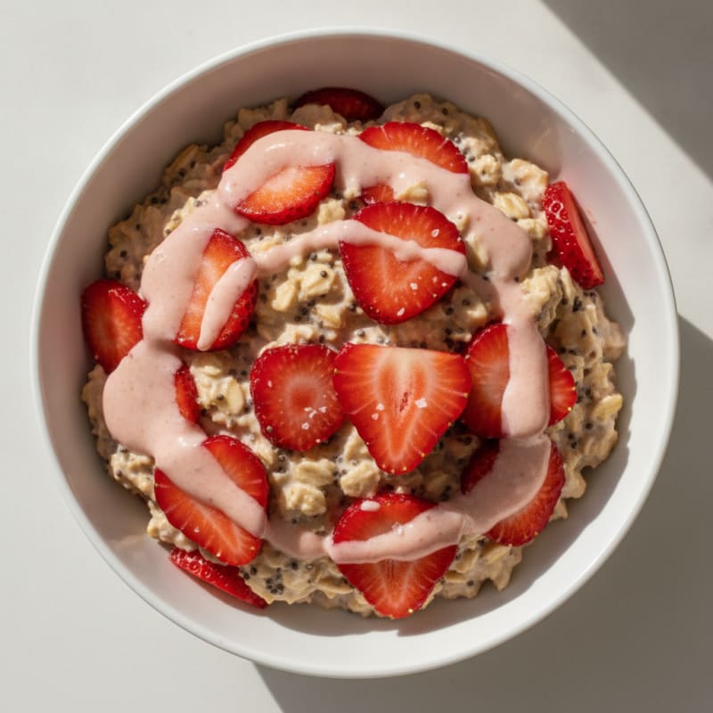 Strawberry Shortcake Overnight Oats