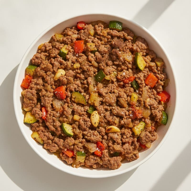 Lean Ground Beef and Vegetable Skillet
