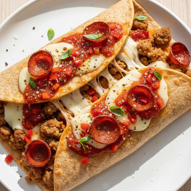 Crispy Sausage and Pepperoni Stuffed Pizza