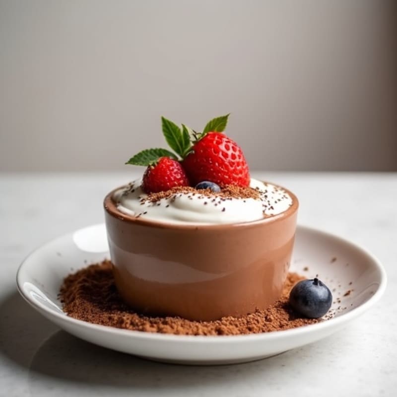 Silky Chocolate Protein Pudding with Greek Yogurt