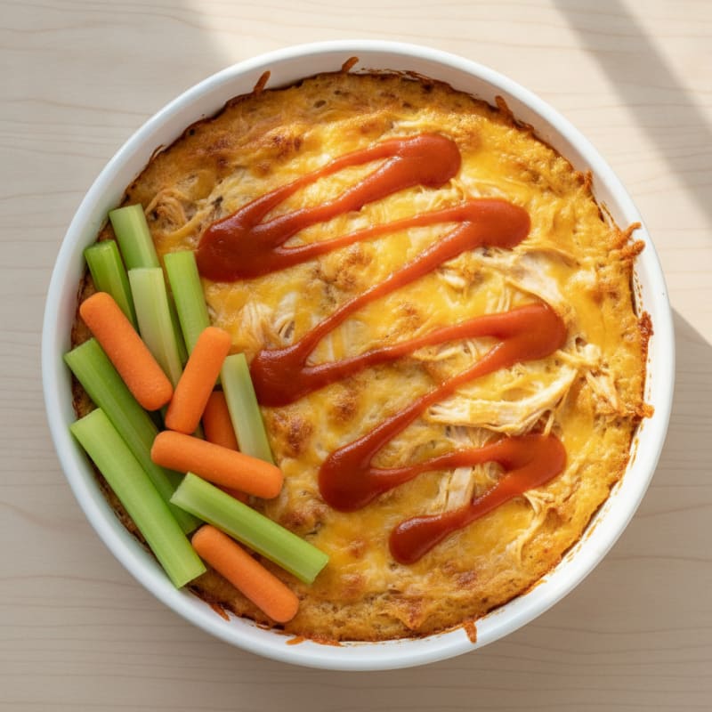 Buffalo Chicken Baked Cheese Dip