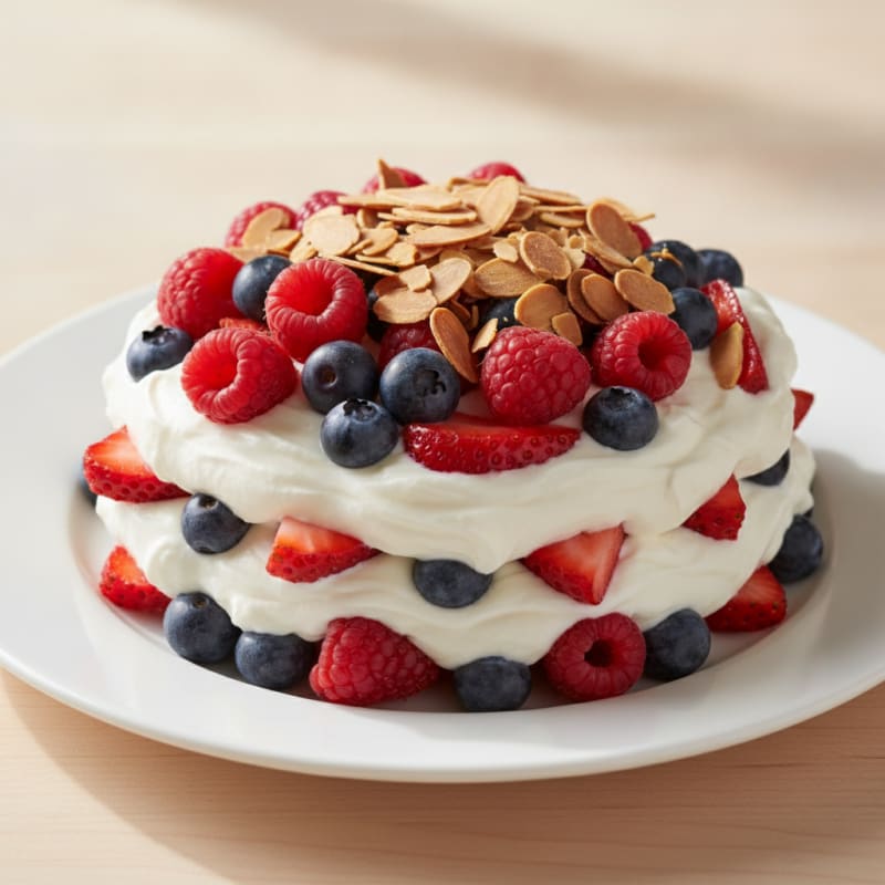 Greek Yogurt Protein Parfait with Mixed Berries