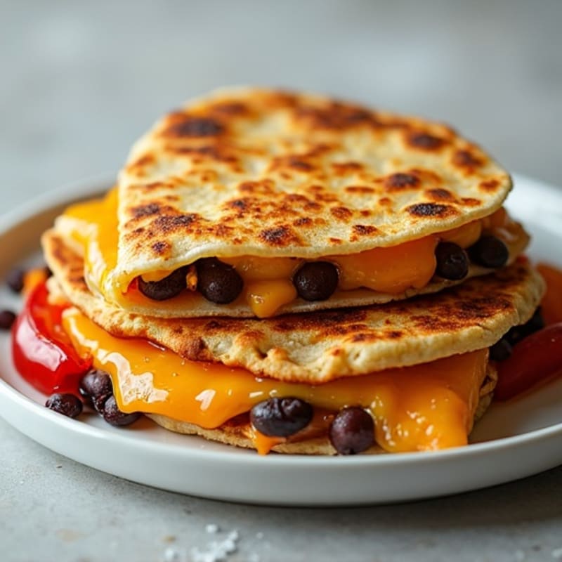 Crispy Black Bean Sweet Potato Quesadillas
